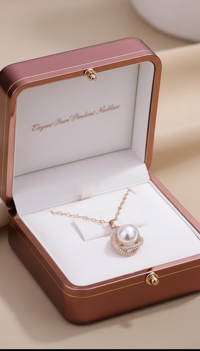 Collier perle femme plaqué or 18K – Chaîne en acier inoxydable